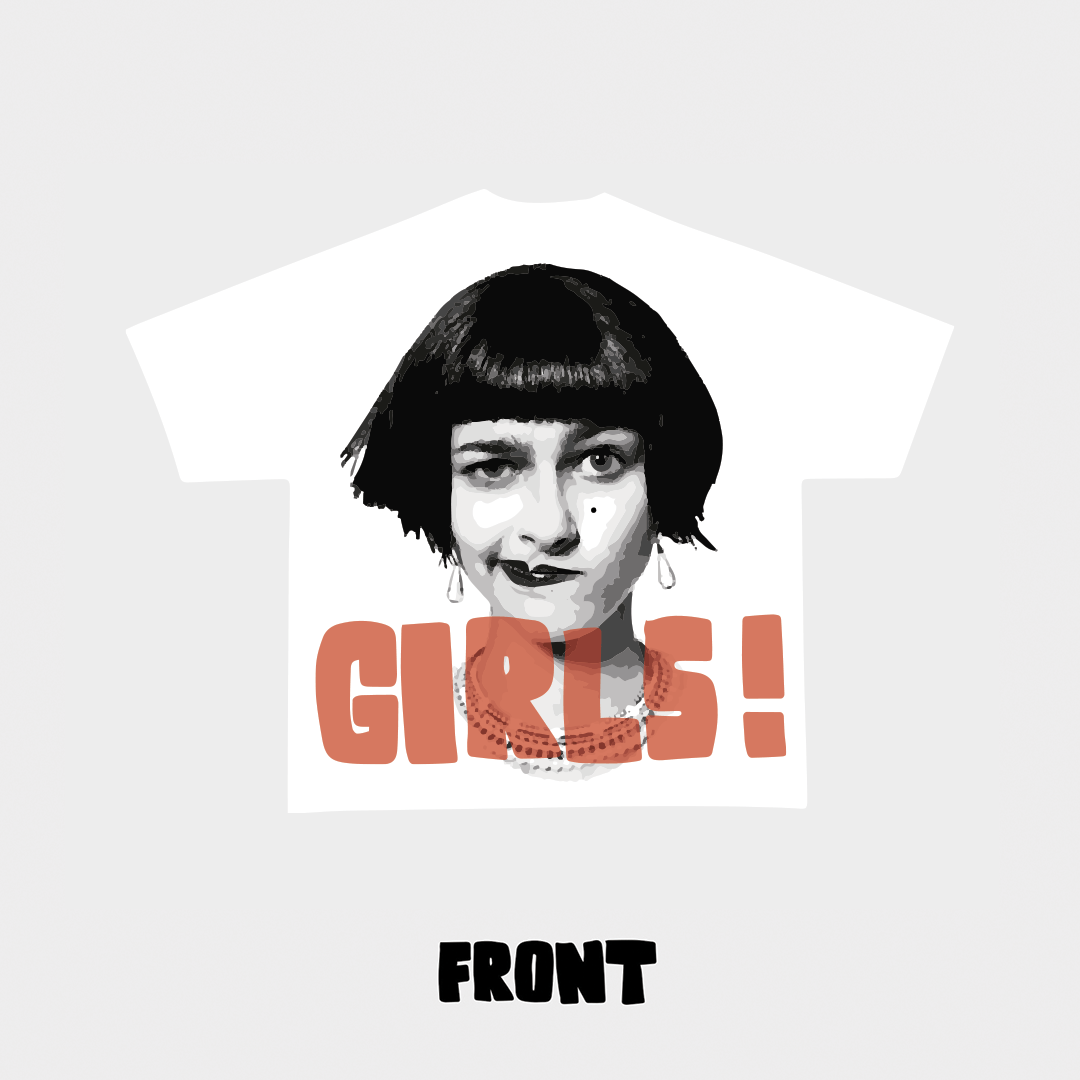 &quot;Girls! Face&quot; Tee - RED LETTERS