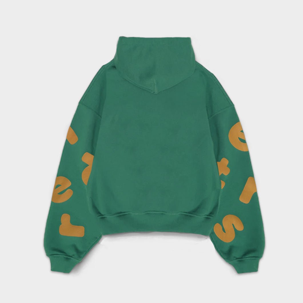Hand-Dyed Scattered Hoodie - Emerald - RED LETTERS