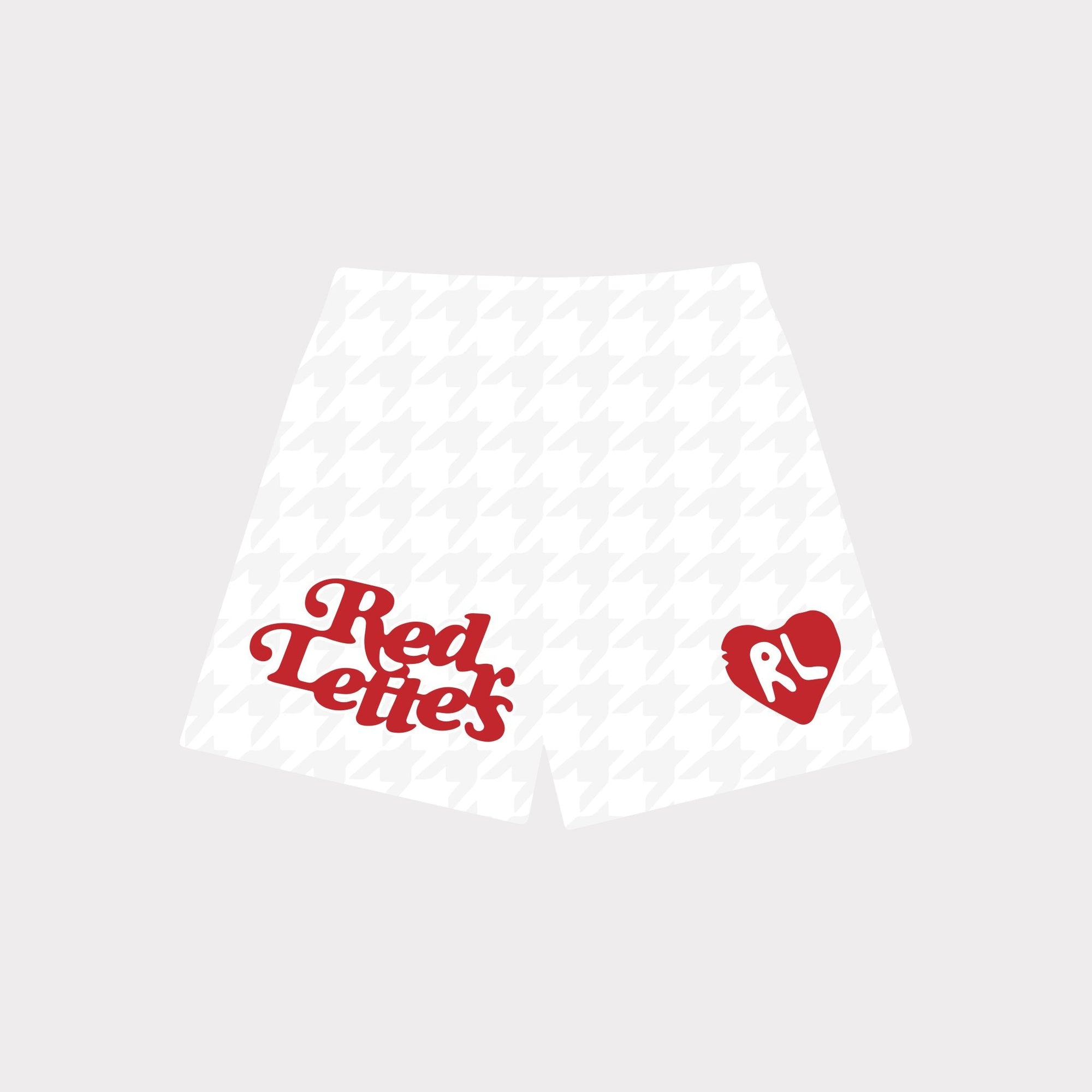 Houndstooth Mesh Shorts - RED LETTERS
