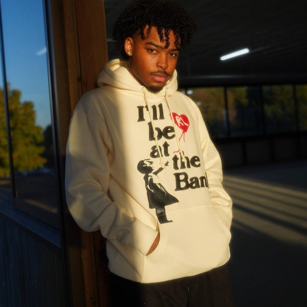 I&#39;ll be at the bank.. See? Hoodie - Cream [LIMITED] - RED LETTERS
