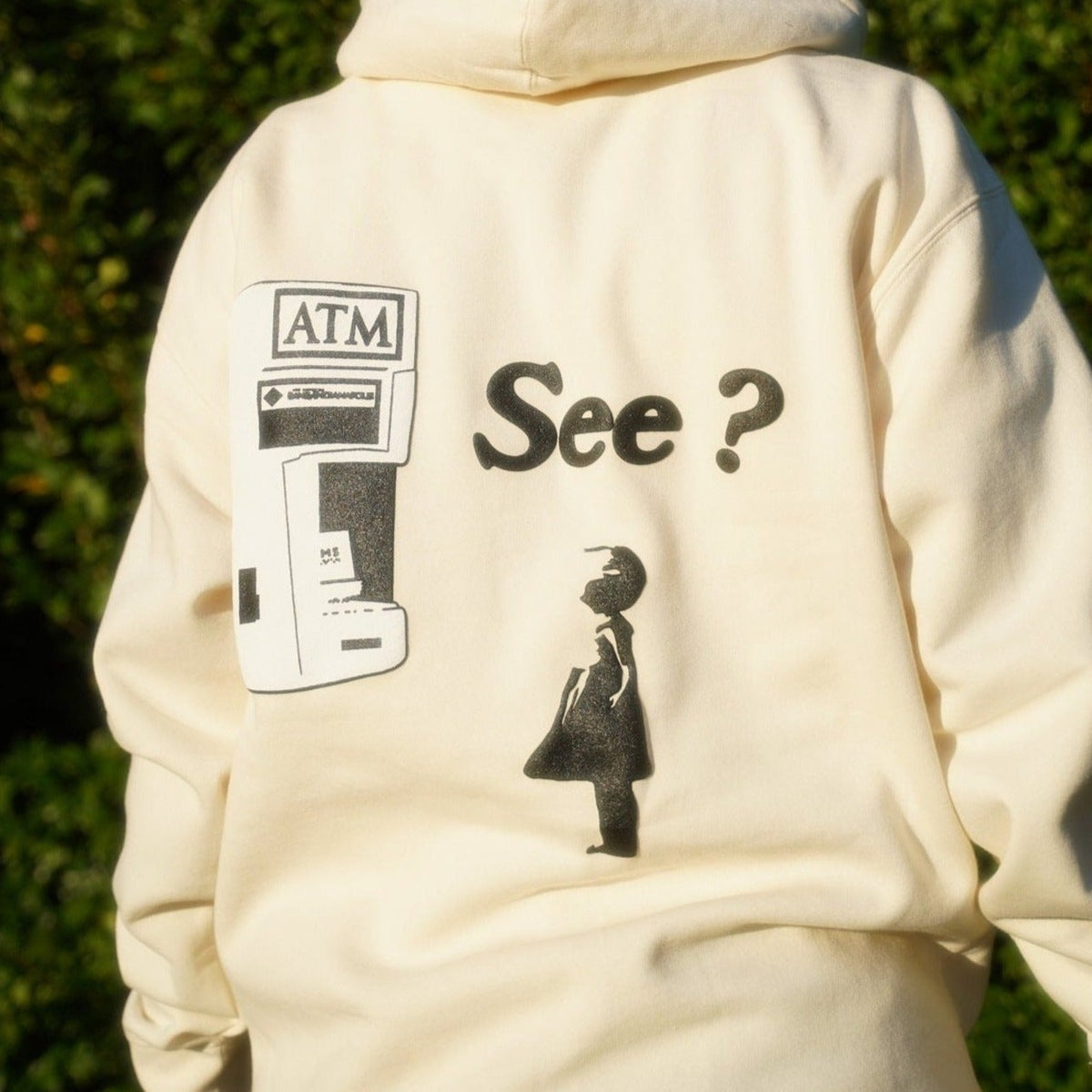 I&#39;ll be at the bank.. See? Hoodie - Cream [LIMITED] - RED LETTERS