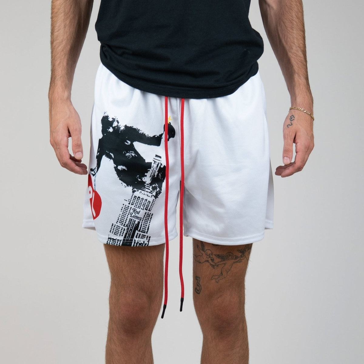 King Kong 5.5&quot; Mesh Shorts - RED LETTERS