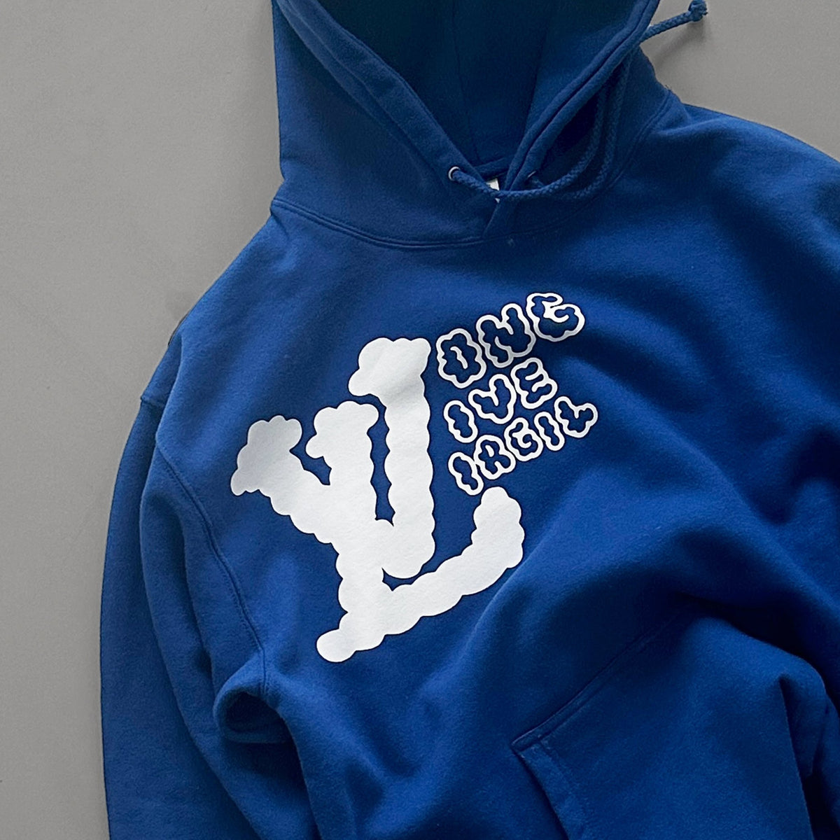 &quot;Long Live Virgil&quot; V2 Hoodie - Royal - RED LETTERS