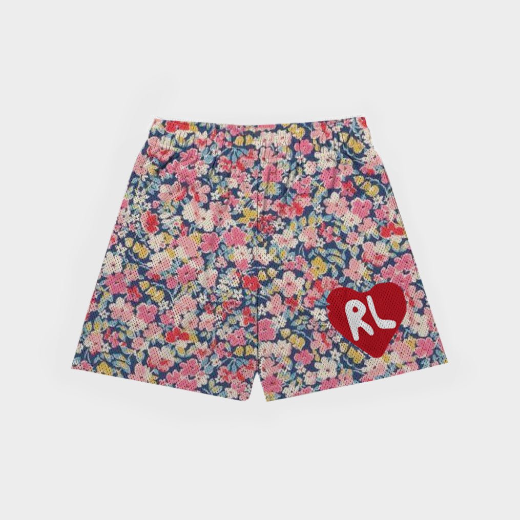 Multi Floral Mesh Shorts - RED LETTERS