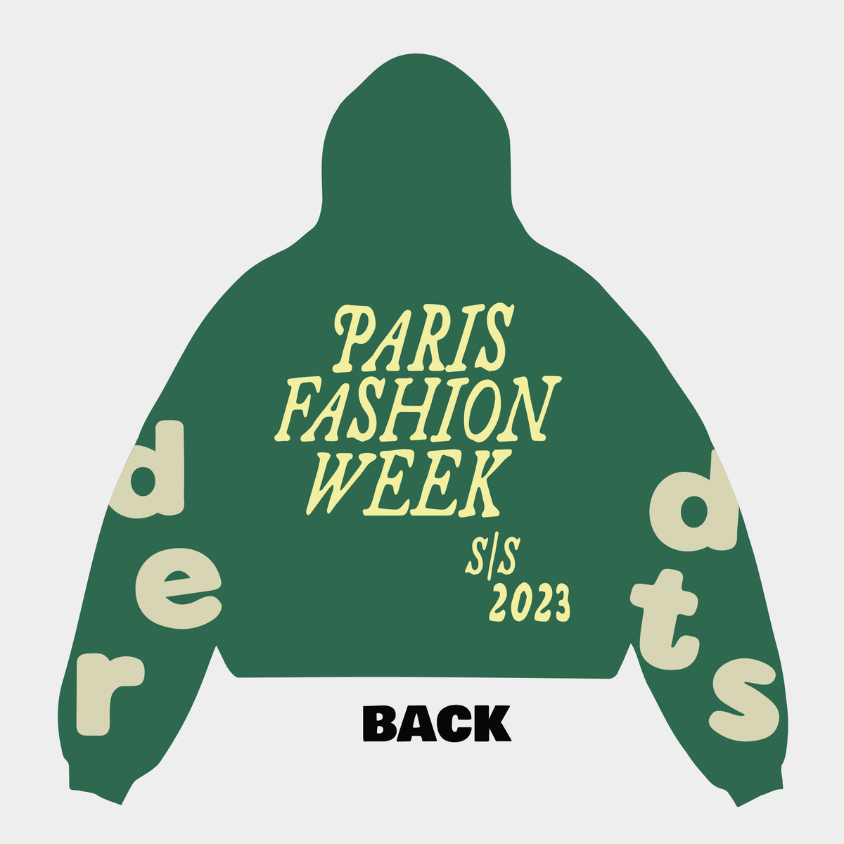 &quot;Paris Fashion Week&quot; Scattered Hoodie - RED LETTERS