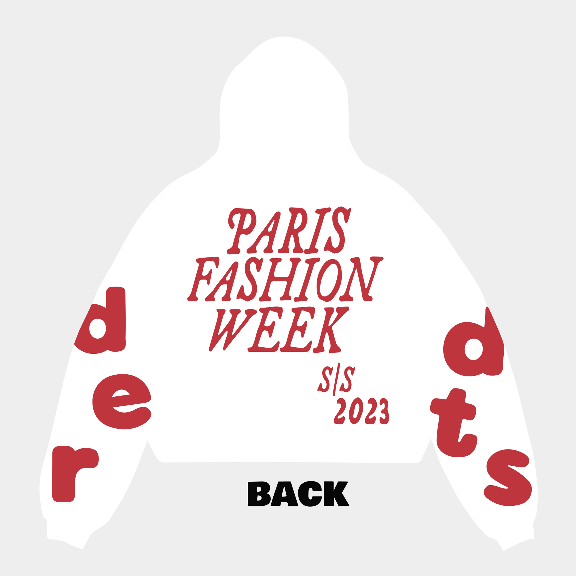 "Paris Fashion Week" Scattered Hoodie - RED LETTERS