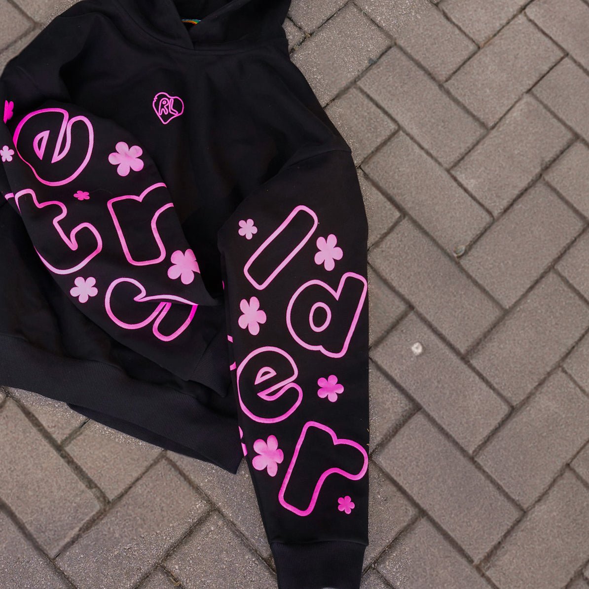 &quot;Pink Flowers&quot; Scattered Hoodie - RED LETTERS