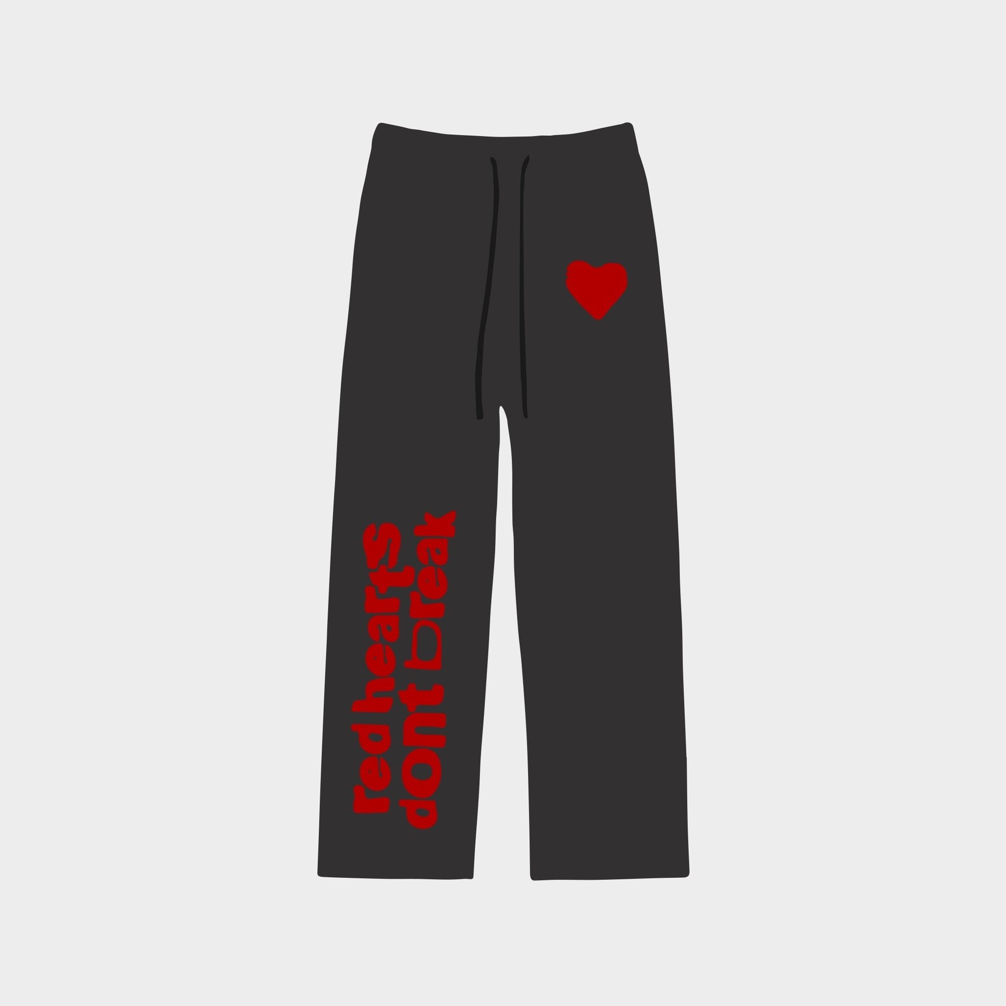 "Red <3 Don't Break" Straight Leg Pant - RED LETTERS