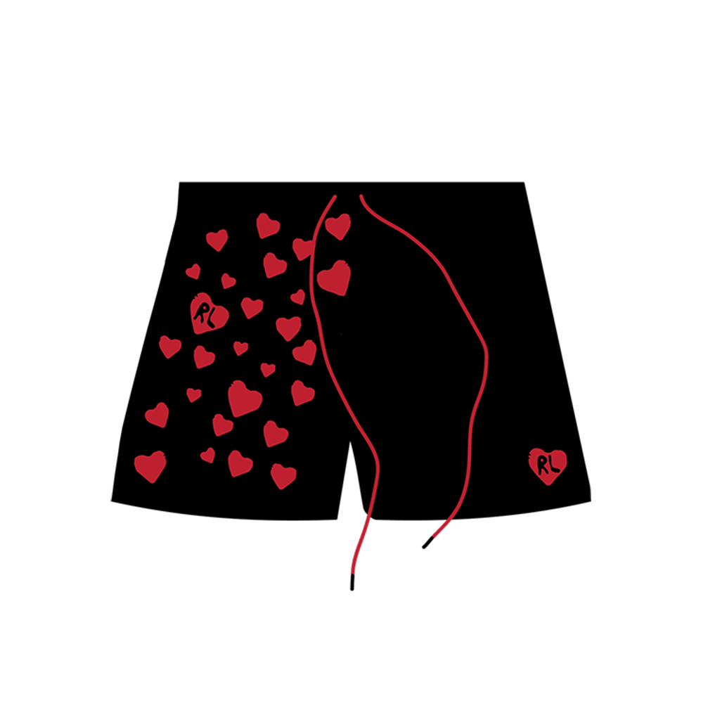 RL Heart Mesh Shorts - RED LETTERS