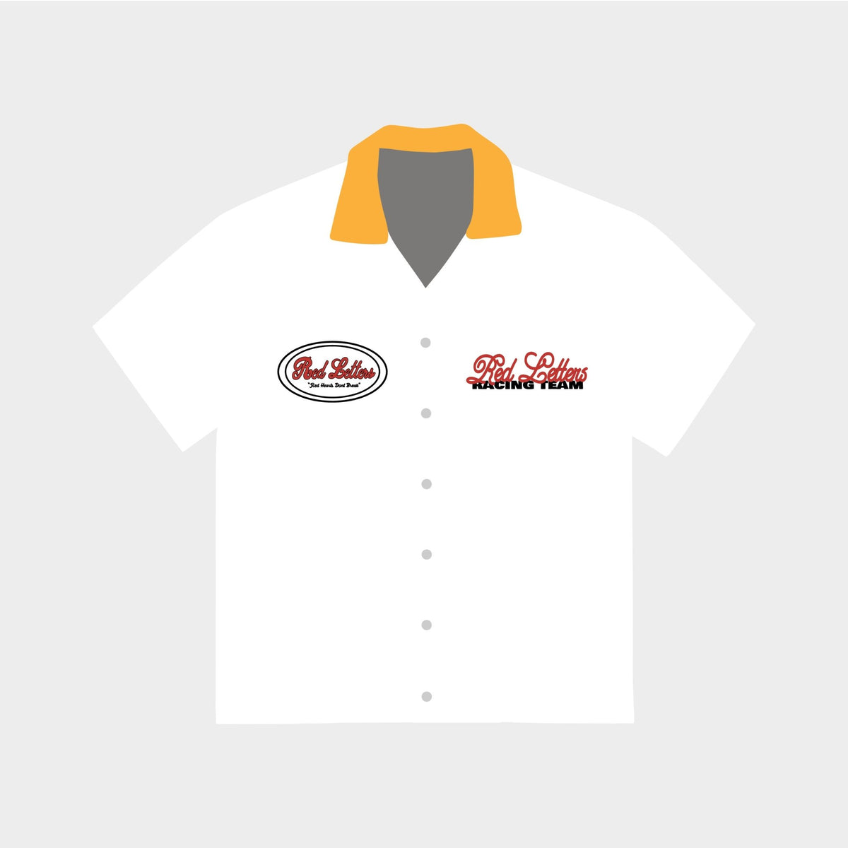 RL Racing Shirt - White - RED LETTERS