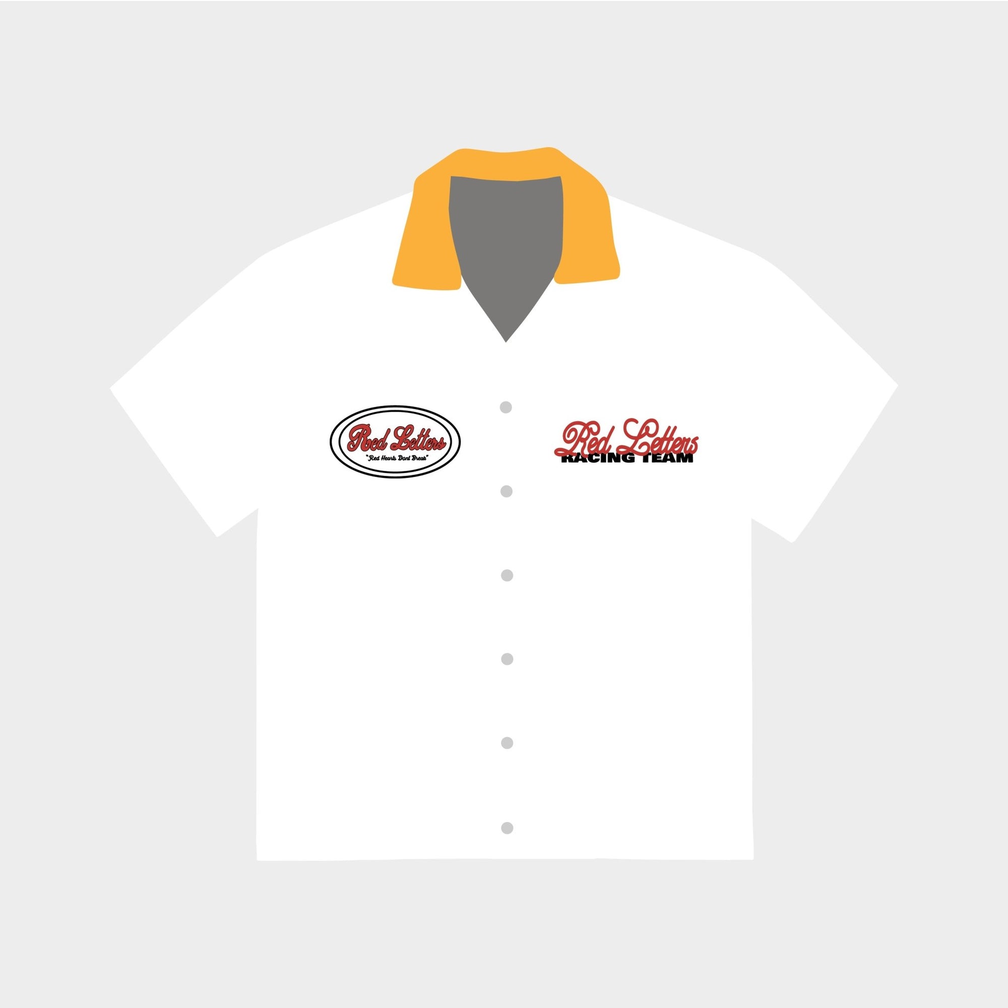 RL Racing Shirt - White - RED LETTERS