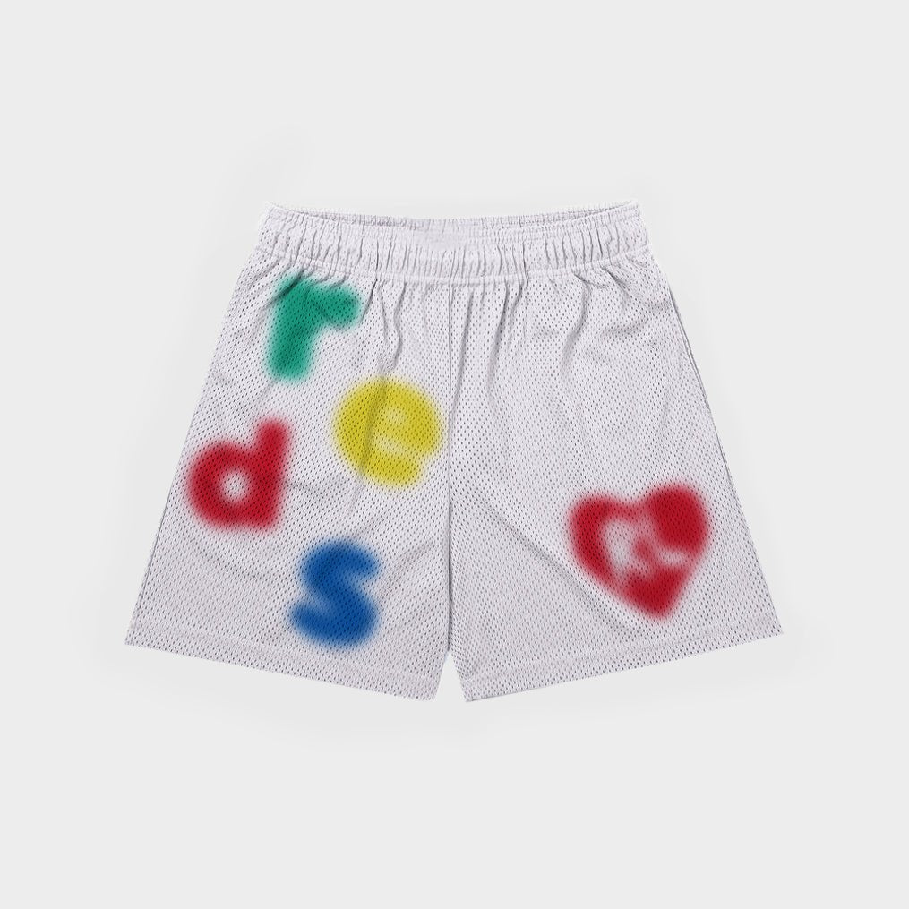 Scattered Blur Mesh Shorts - RED LETTERS