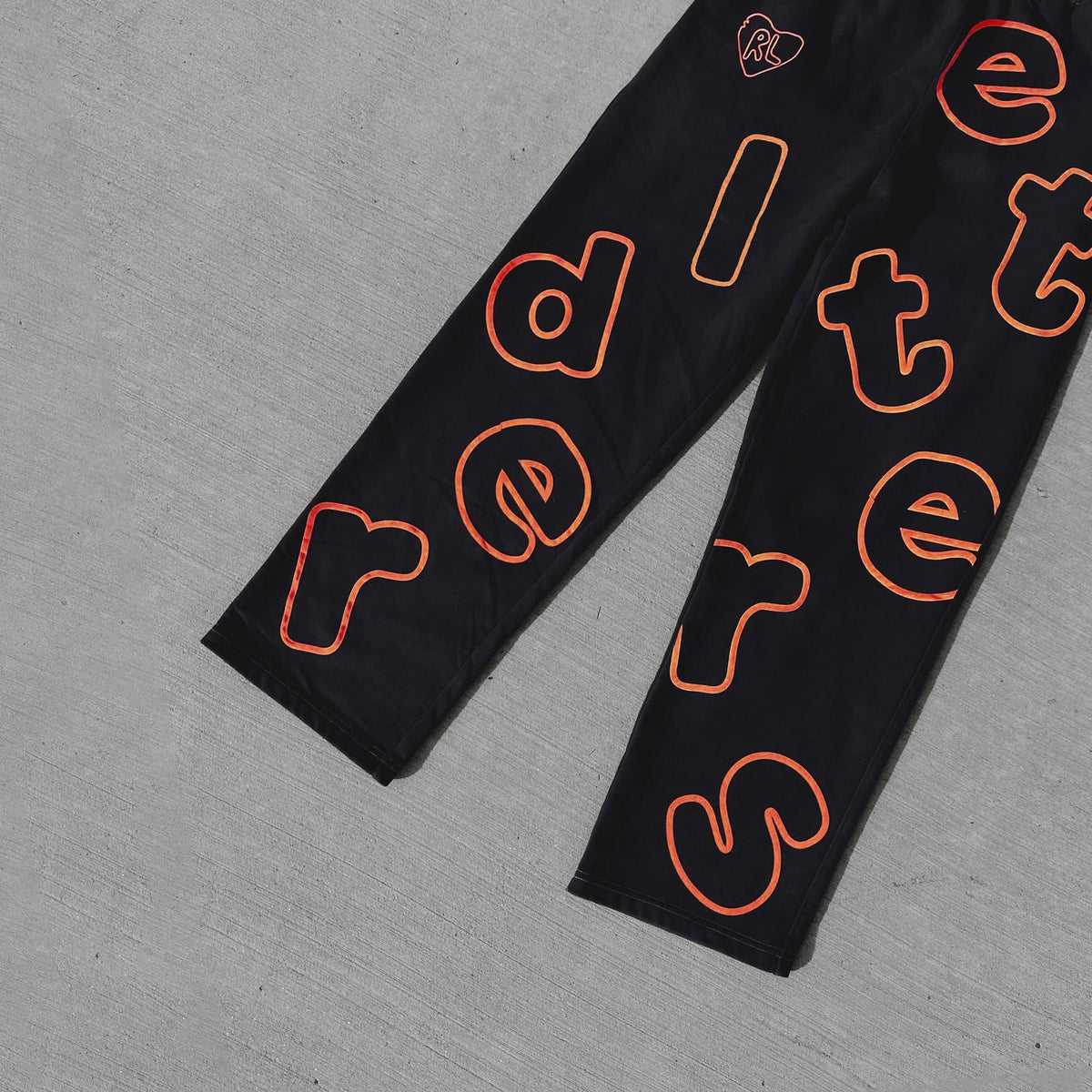 &quot;Scattered Orange&quot; Straight Leg Pant - RED LETTERS