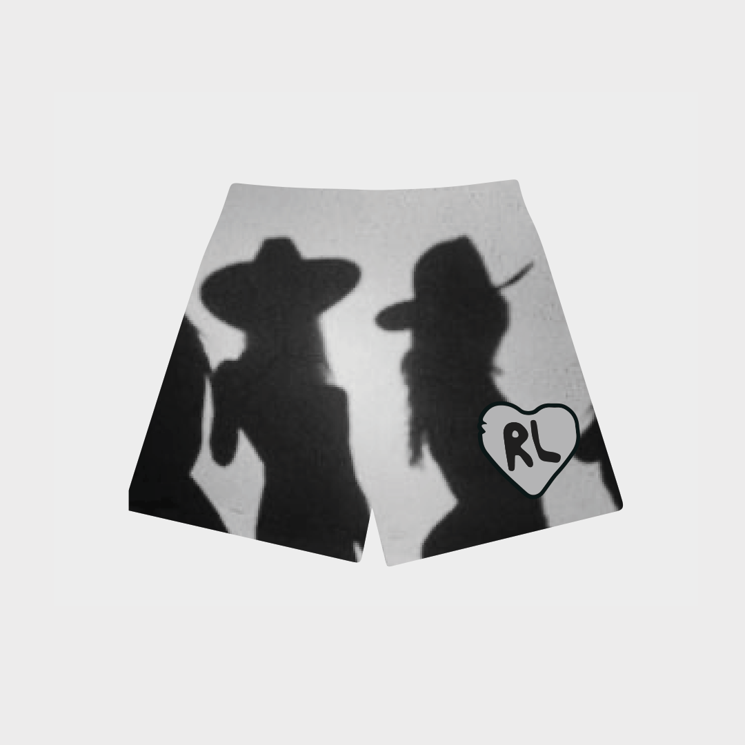 &quot;Silhouette Cowgirl&quot; Mesh Shorts - RED LETTERS