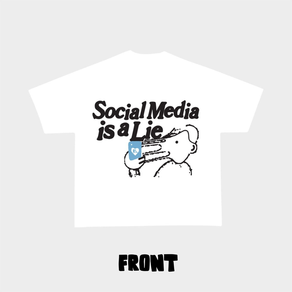 Social Media Lied Tee - RED LETTERS