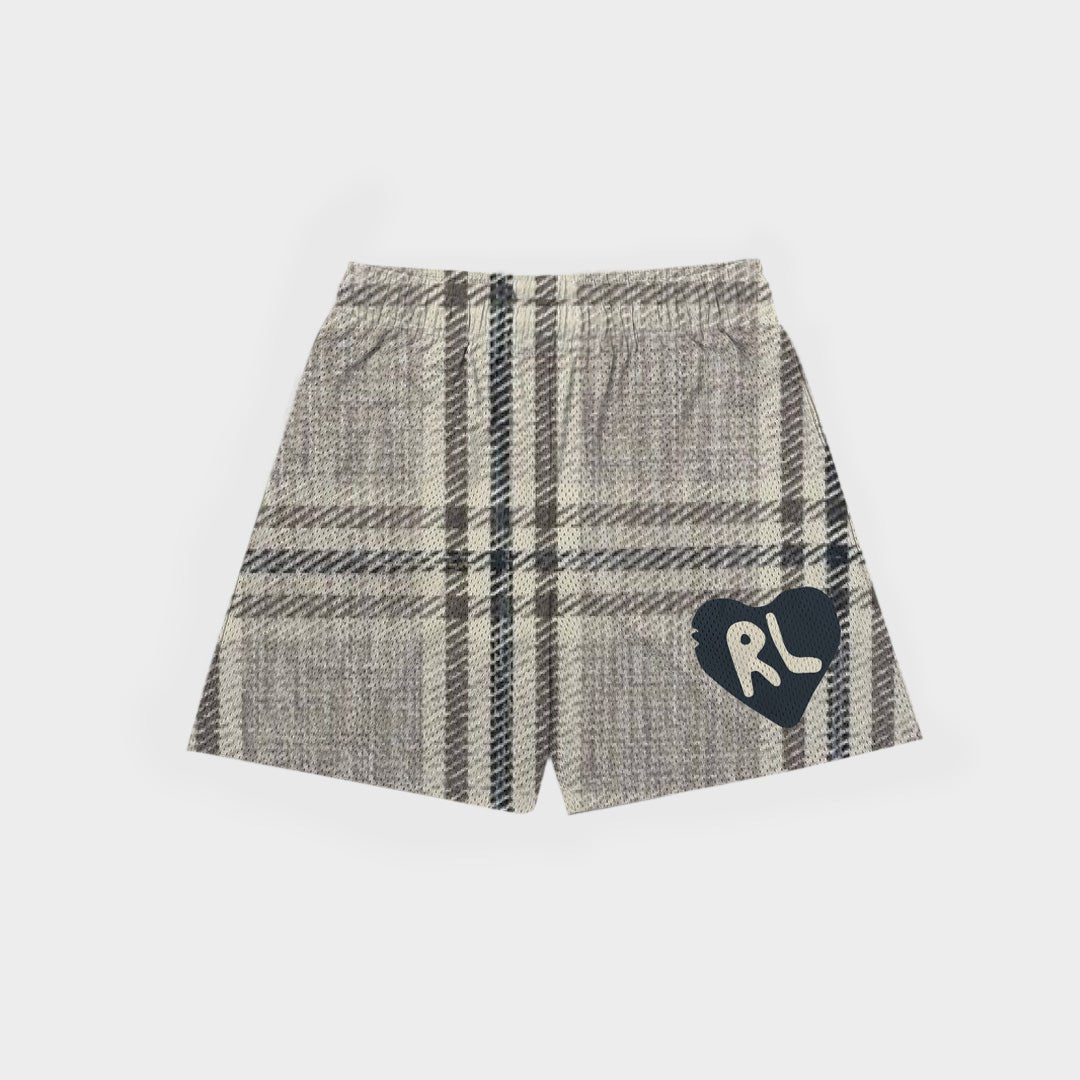 Stone Flannel Mesh Shorts - RED LETTERS