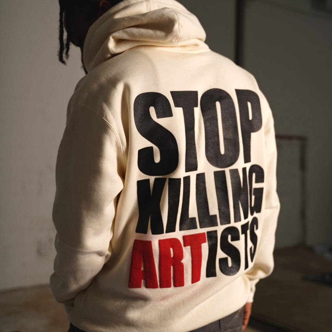Stop Killing ARTists Hoodie - Cream - RED LETTERS
