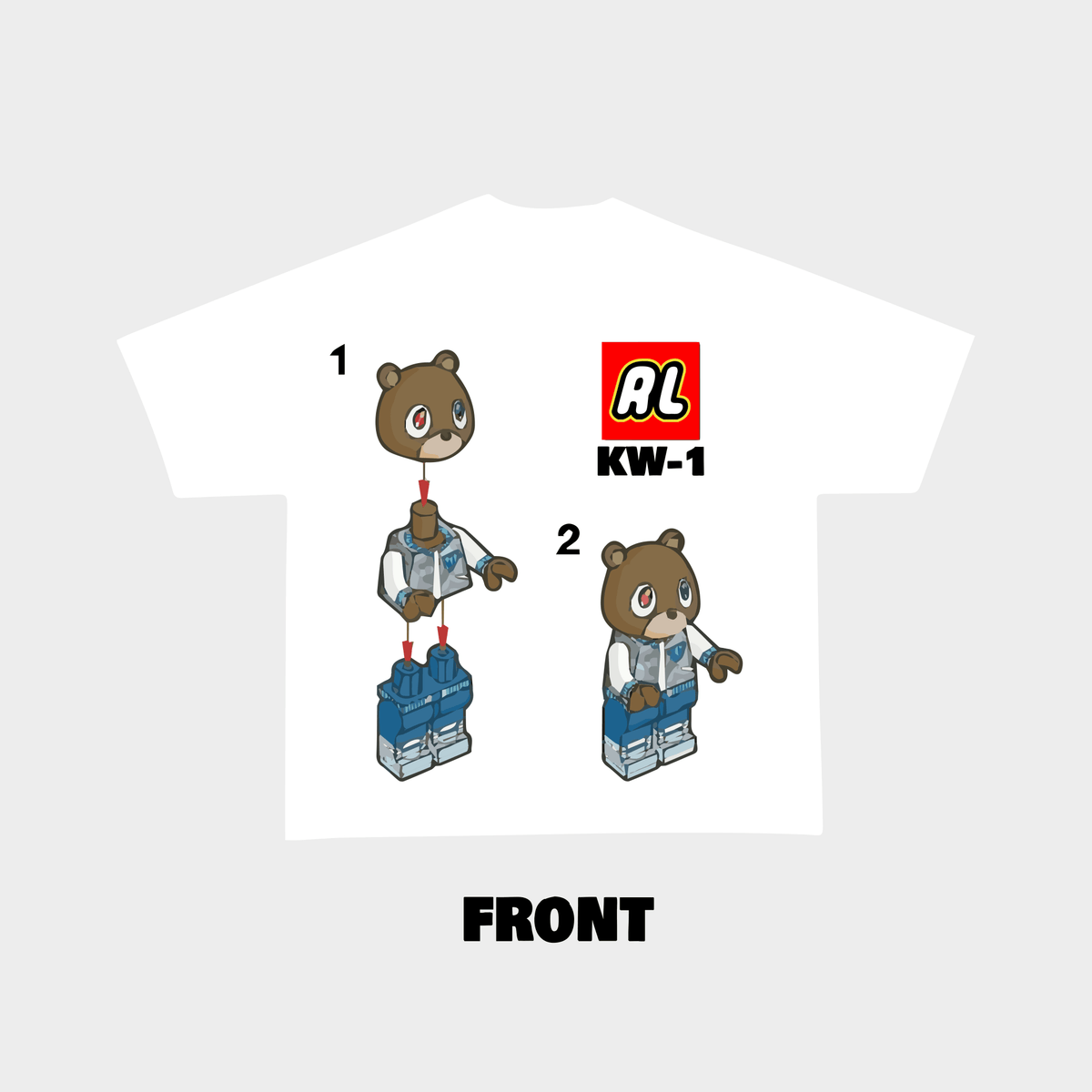 &quot;The Lego Bear&quot; Tee - RED LETTERS