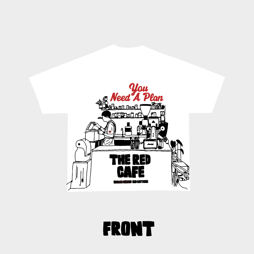 &quot;The Red Cafe&quot; Tee - RED LETTERS