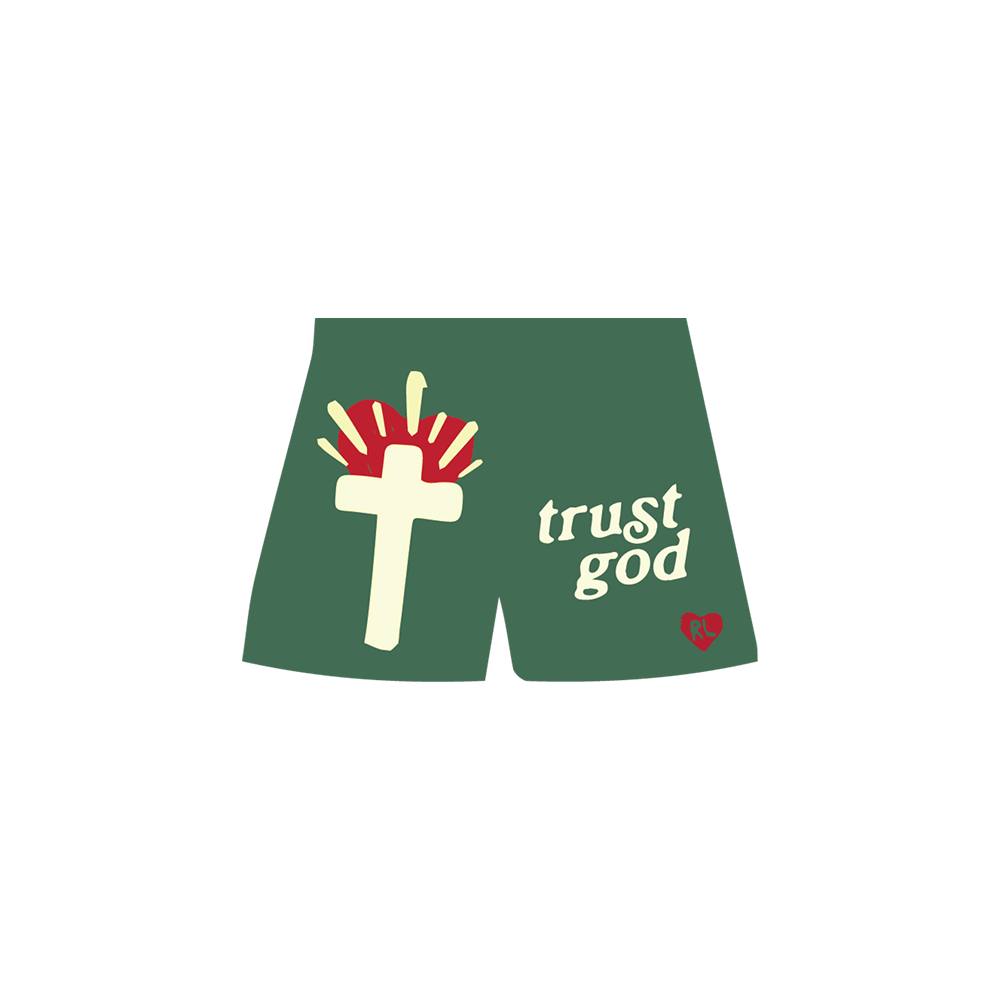Trust God French Terry Shorts - RED LETTERS