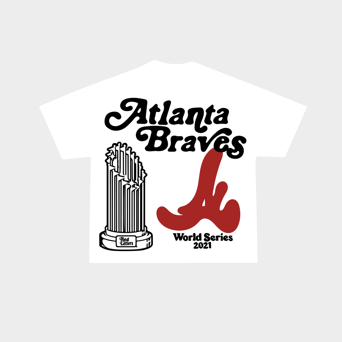 &quot;World Champ&quot; V2 Tee - White - RED LETTERS